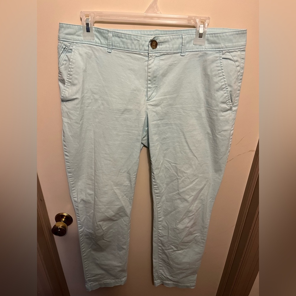 Women’s Banana Republic pants color baby blueish/ green size 10